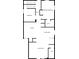 Detailed floor plan showcasing the layout of the living room, kitchen, bedrooms, and bathrooms at 257 N Tacoma Ave, Indianapolis, IN 46201