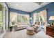 Sitting area with large windows offering scenic views, comfortable seating, and natural light, perfect for relaxation at 2733 Foxborough Dr, Greenwood, IN 46143