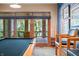 Game room with pool table, doors to a patio, and natural light at 2733 Foxborough Dr, Greenwood, IN 46143