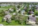 Expansive aerial view of a residential neighborhood with mature trees and well-maintained lawns in a serene setting at 3027 Ash Way, Lapel, IN 46051