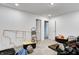 Unfinished basement with supplies for the new owner at 3148 Hawking Ct, Danville, IN 46122