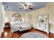Bright bedroom with a queen bed, plush accents, and elegant decor, providing a cozy and stylish retreat at 429 E Main St, Whiteland, IN 46184