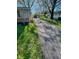 Long driveway leading to the backyard and garage at 4305 Lincoln Rd, Indianapolis, IN 46228