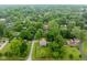 Overhead view of a cozy suburban neighborhood with tree-lined streets and well-kept lawns at 4904 Kessler Blvd N Dr, Indianapolis, IN 46228