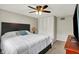 Bedroom with a bed, closet with white doors, and carpet flooring at 5341 Armstrong Dr, Indianapolis, IN 46237