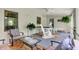 Bright and airy sunroom with rocking chairs and view of the lush backyard at 5341 Armstrong Dr, Indianapolis, IN 46237