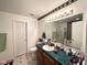Functional bathroom features a single sink vanity, a toilet, and a shower at 6231 Oak Limb Ct, Indianapolis, IN 46221