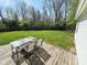Spacious backyard deck provides an ideal setting for outdoor entertainment and enjoying the scenery at 6231 Oak Limb Ct, Indianapolis, IN 46221