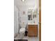 Bathroom with shower, toilet, and vanity at 6640 S New Jersey St, Indianapolis, IN 46227