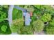 Real estate featuring a house with a backyard deck, mature trees, lush lawn and landscaping at 7804 Wawasee Dr, Indianapolis, IN 46250