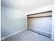 Bedroom with neutral carpet and an open closet space for easy organization and accessibility at 8350 Paso Del Norte Ct, Indianapolis, IN 46227