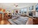 Bright and spacious living room with fireplace and comfortable furnishings at 8855 Banner Dr, Brownsburg, IN 46112