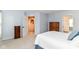 This is a main bedroom featuring a neutral palette and plush carpeting at 10524 Hawks Ridge Ct, Fishers, IN 46037