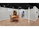 Basement dining area with bright, natural light at 1095 Williamsburg Ln, Zionsville, IN 46077