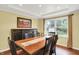 The dining room features a picture window with backyard views and natural light at 1095 Williamsburg Ln, Zionsville, IN 46077