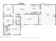 Detailed floorplan of a home showcasing the layout of the bedrooms, bathrooms, kitchen, and living areas at 1416 Wellington Ave, Indianapolis, IN 46219