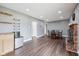 Spacious living room featuring hardwood floors and fireplace at 1416 Wellington Ave, Indianapolis, IN 46219