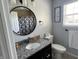 Bathroom featuring granite counters, modern fixtures, and ample space at 1502 Austin Dr, Lebanon, IN 46052