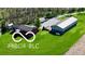 Aerial view of the property including the house, barn and additional outbuildings at 1630 N 400 W, Bargersville, IN 46106