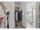 Easy access to Bathroom and Shower from this well-organized walk-in closet at 5423 Maywood Dr, Whitestown, IN 46075
