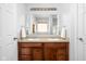 Bathroom features a double sink vanity and large mirror at 5864 Mustang Ter, Plainfield, IN 46168