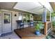 Covered patio with comfortable seating and a view of the backyard at 6440 Saint Joe Dr, Indianapolis, IN 46217