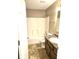 Bright bathroom with shower, tub, vanity, and attractive flooring at 6634 Frankenberger Dr, Indianapolis, IN 46237