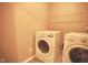 Functional laundry room with a washer and dryer, plus a wire rack at 6634 Frankenberger Dr, Indianapolis, IN 46237