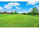 Lush, well-maintained green space with scattered trees, ideal for outdoor enjoyment and relaxation at 676 La Placita St, Greenwood, IN 46143
