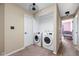 Conveniently located laundry area with a washer and dryer at 6842 Viola Ct, Indianapolis, IN 46237