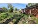 Large backyard with mature trees offers a private outdoor retreat on a sunny day at 7629 Walton Dr, Indianapolis, IN 46214