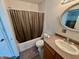 Bathroom with vanity and shower/tub combination at 8277 N Lasalle Rd, Morgantown, IN 46160