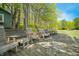 Lake view with dock and set of chairs on a sunny day at 8277 N Lasalle Rd, Morgantown, IN 46160