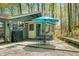 View of the patio area and outdoor dining set at 8277 N Lasalle Rd, Morgantown, IN 46160