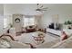 Comfortable living room with vaulted ceilings, neutral tones, and modern furnishings at 845 Blackberry Dr, Greenwood, IN 46143