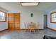 Dining area with tile floors, natural wood accents and trim and bright windows at 9377 N 500 W, McCordsville, IN 46055