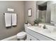 Well-lit bathroom with a clean vanity, mirrored cabinet, and modern fixtures at 11233 Rockingham Cir, Fishers, IN 46037