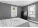 Cozy bedroom featuring grey walls, two windows, and neutral carpet at 1401 E 24Th St, Muncie, IN 47302
