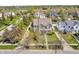 Aerial view of a beautiful suburban home with a well-maintained lawn and landscaping at 15329 Smithfield Dr, Westfield, IN 46074