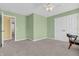 Large bedroom with neutral carpet, double closet, and doorway to hall at 15329 Smithfield Dr, Westfield, IN 46074