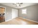 Bedroom with hardwood floors and closet with sliding doors at 1823 E 44Th St, Anderson, IN 46013