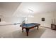 Expansive basement featuring carpeted floors, pool table, and exercise area at 1893 Water Oak Way, Avon, IN 46123