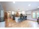 Bright open kitchen featuring island with bar stool seating and pendant lights at 1893 Water Oak Way, Avon, IN 46123