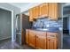 Updated kitchen featuring stainless steel appliances and modern fixtures at 2305 Caldwell Pl, Columbus, IN 47201