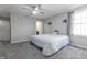Main bedroom with carpet, window, closet and neutral paint creates serene atmosphere at 2305 Caldwell Pl, Columbus, IN 47201