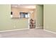 Dining area featuring modern chandelier and open access to living area at 2342 Sheek Rd, Greenwood, IN 46143