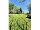 Large green backyard featuring mature trees and foliage under a bright blue sky at 2871 N Talley Rd, Columbus, IN 47203