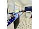 Functional kitchen featuring blue and white checkered floors and ample countertop space at 2871 N Talley Rd, Columbus, IN 47203