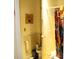 Bathroom with shower and tile walls at 321 Harlan St, Indianapolis, IN 46201
