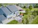 Aerial view of the home showcasing the expansive backyard and outdoor patio area at 3387 Keystone Pass, Plainfield, IN 46168